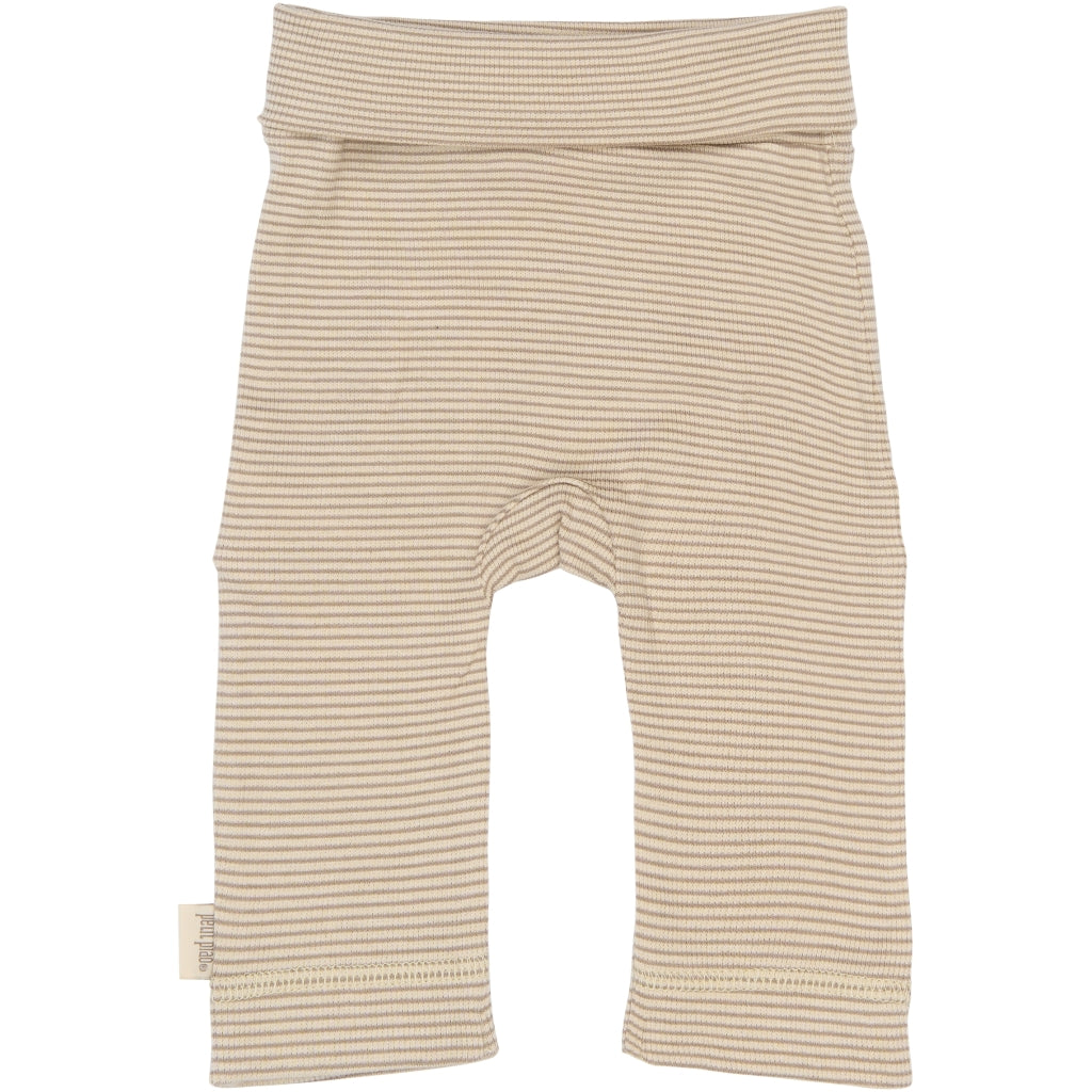 PETIT PIAO PPDian fold leggings stripe NB NOOS Leggings Pure Cashmere/Dark Off White