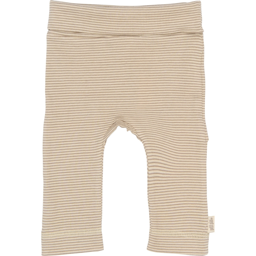 PETIT PIAO PPDian fold leggings stripe NB NOOS Leggings Pure Cashmere/Dark Off White