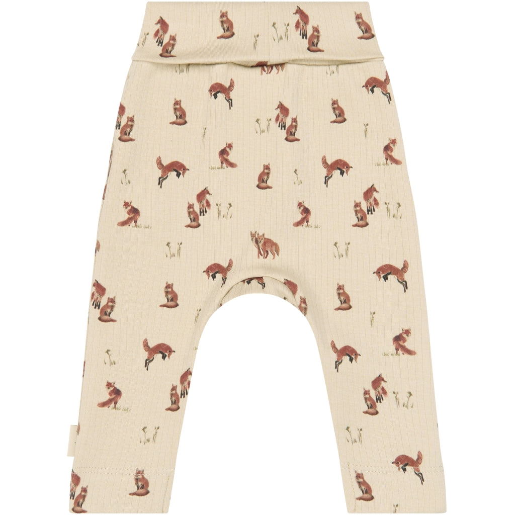 PETIT PIAO PPDinn High Waist Leggings Pointelle NB Leggings Cement Fox AOP
