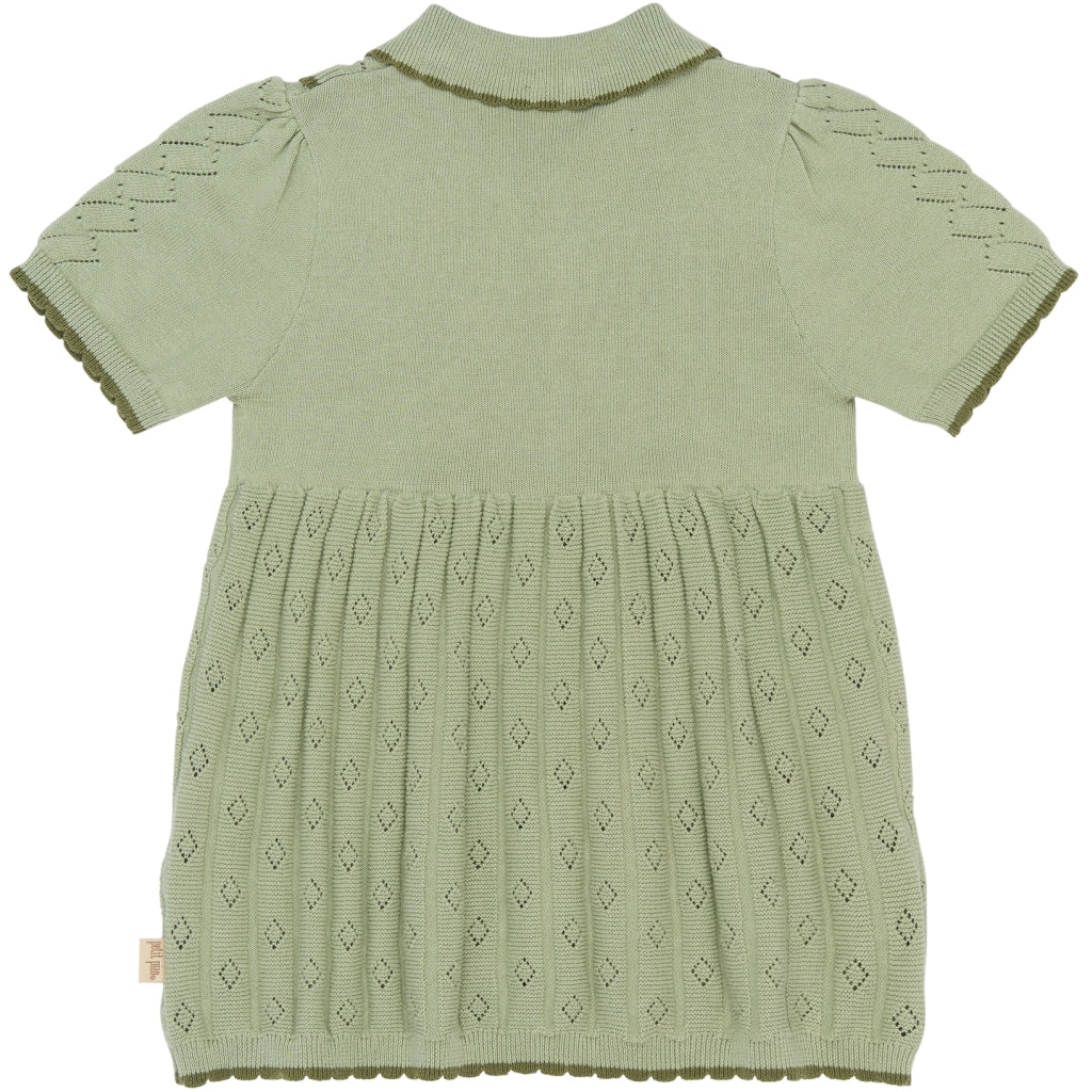 PETIT PIAO PPEdel S_S Knit Dress Strik Mosstone