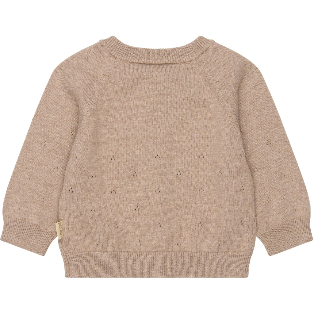 PETIT PIAO PPEdris Pointelle Knit Cardigan NB Strik Woodsmoke