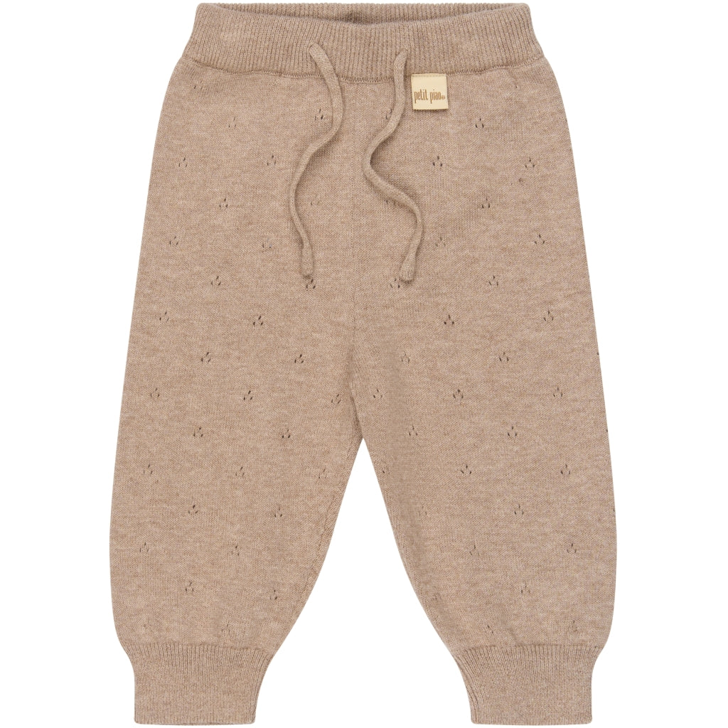 PETIT PIAO PPEdris Pointelle Knit Pants NB Strik Woodsmoke