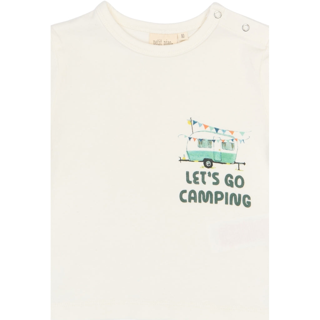 PETIT PIAO PPEliah OS S_S Tee T-shirt Cloud Dancer