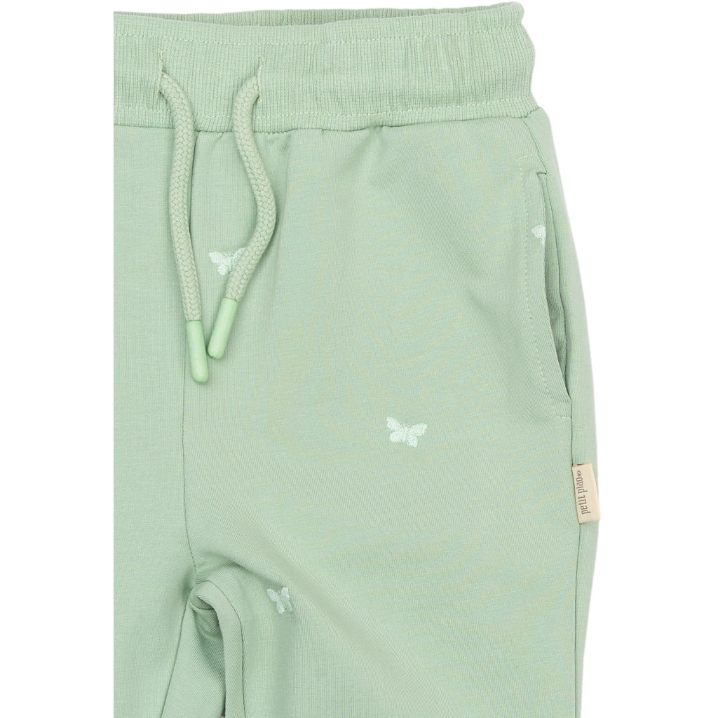 PETIT PIAO PPElis Sweatpants Bukser Frosty Green Butterfly EMB
