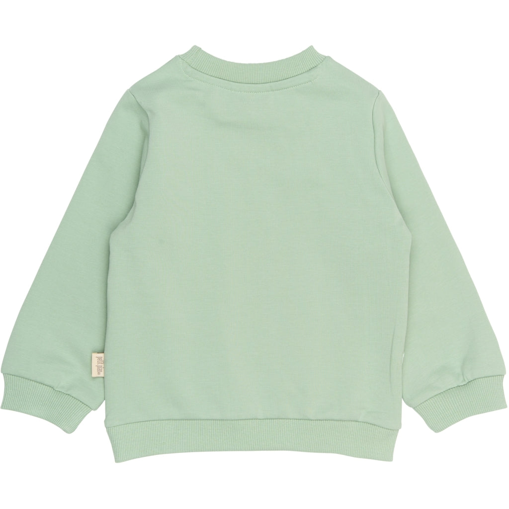 PETIT PIAO PPElis Sweatshirt Sweatshirt Frosty Green Butterfly EMB
