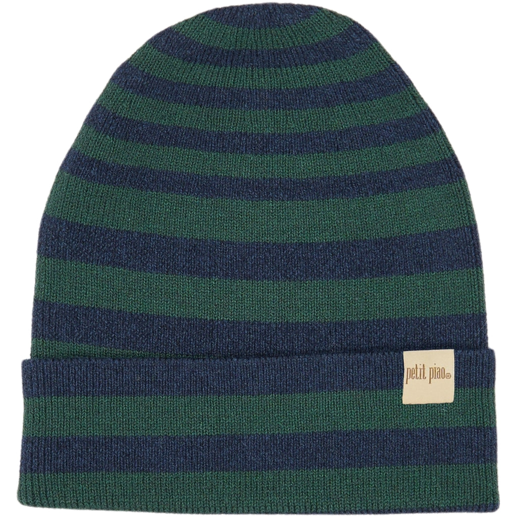 PETIT PIAO PPElliot Knit Hat Huer Trekking Green Striped