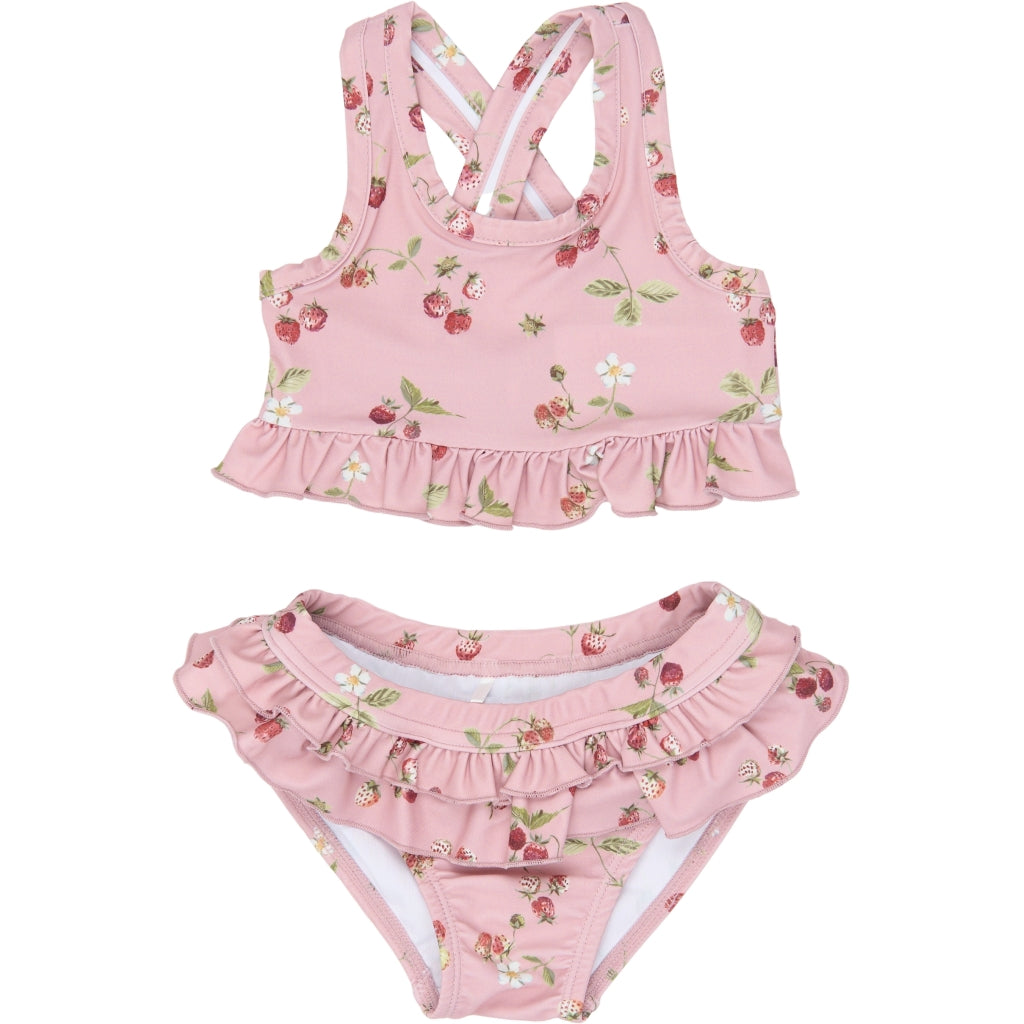 PETIT PIAO PPEm Bikini Badetøj Misty Rose Strawberry AOP
