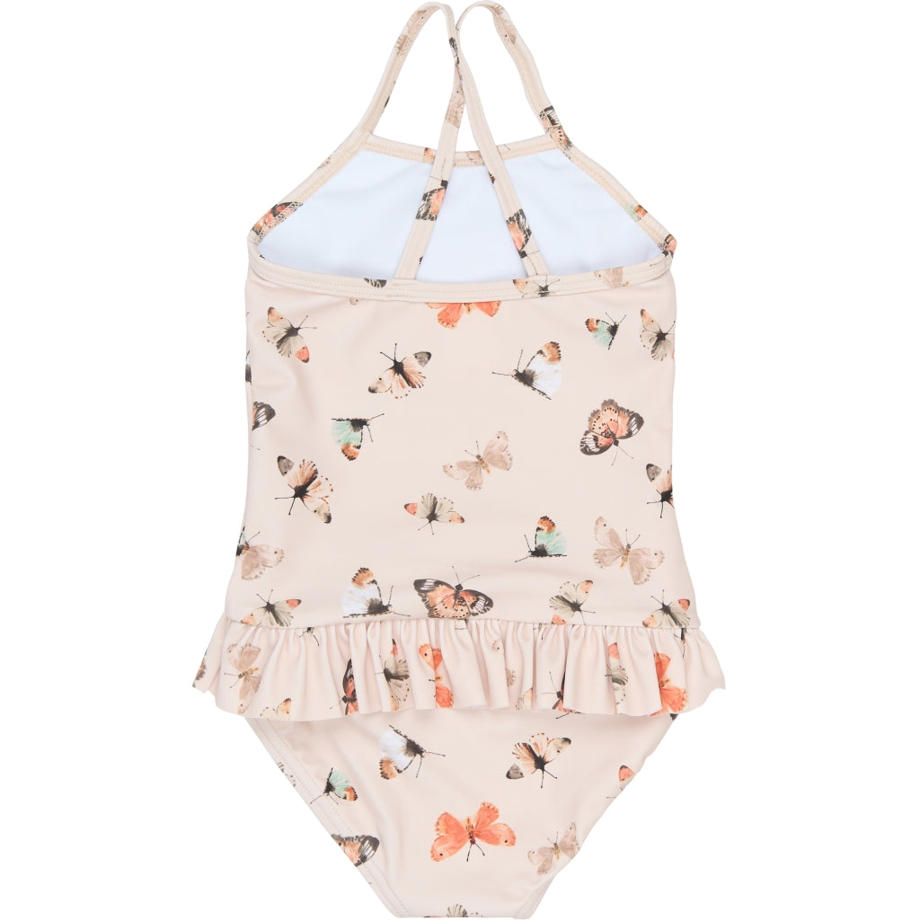 PETIT PIAO PPEm Frill Swimsuit Badetøj Fog Butterfly AOP