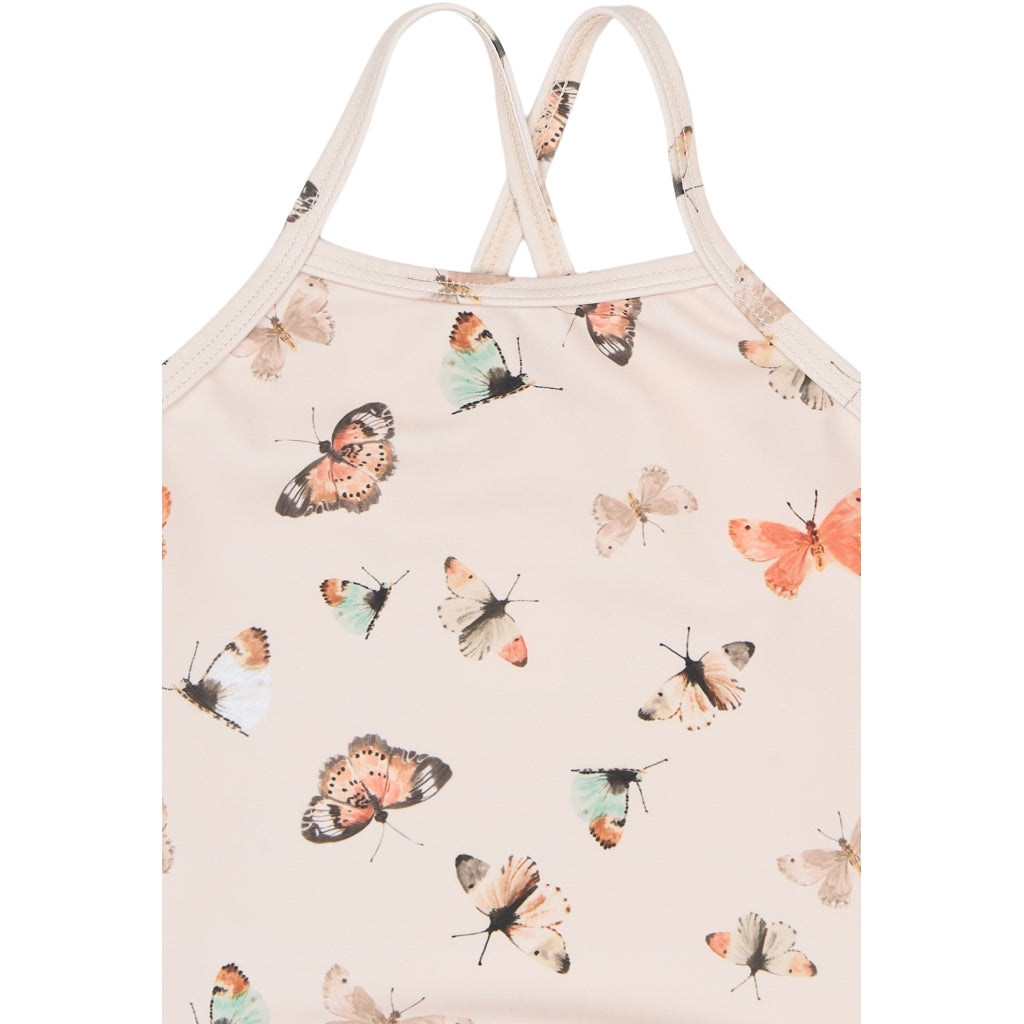 PETIT PIAO PPEm Frill Swimsuit Badetøj Fog Butterfly AOP