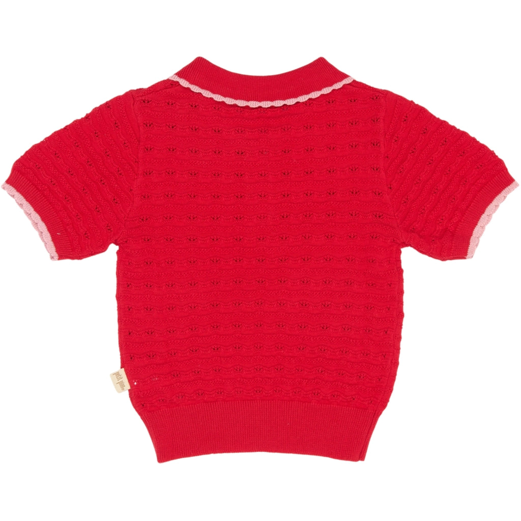 PETIT PIAO PPErna S_S Pointelle Knit Strik Cinnabar