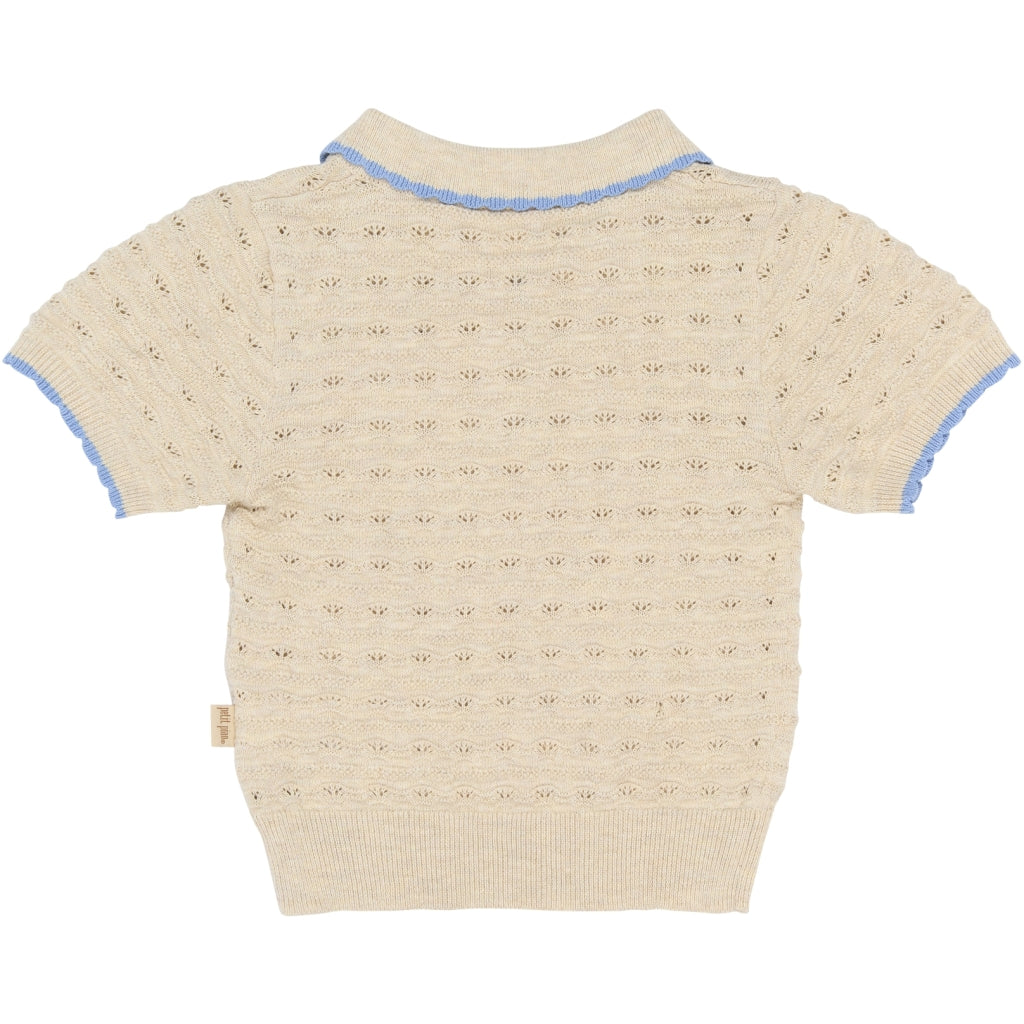 PETIT PIAO PPErna S_S Pointelle Knit Strik Fog
