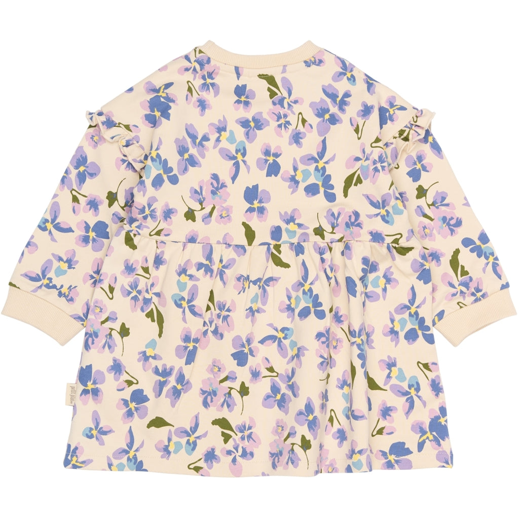 PETIT PIAO PPErwina Sweat Dress Kjoler Fog Viola AOP