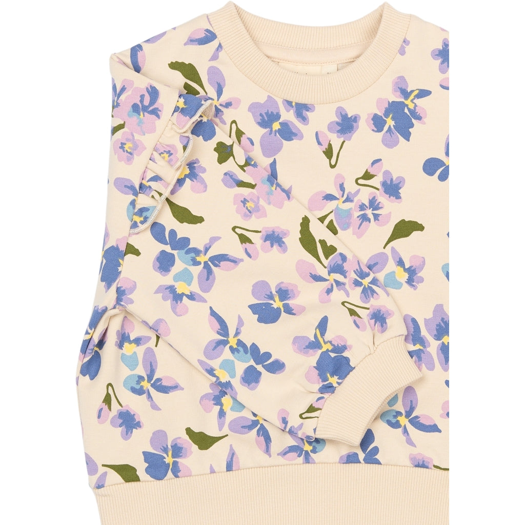 PETIT PIAO PPErwina Sweatshirt Sweatshirt Fog Viola AOP