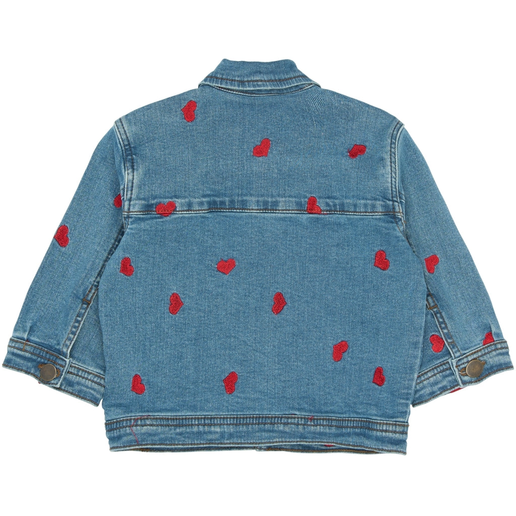 PETIT PIAO PPEva Denim Jacket Jakker Light Blue Denim EMB