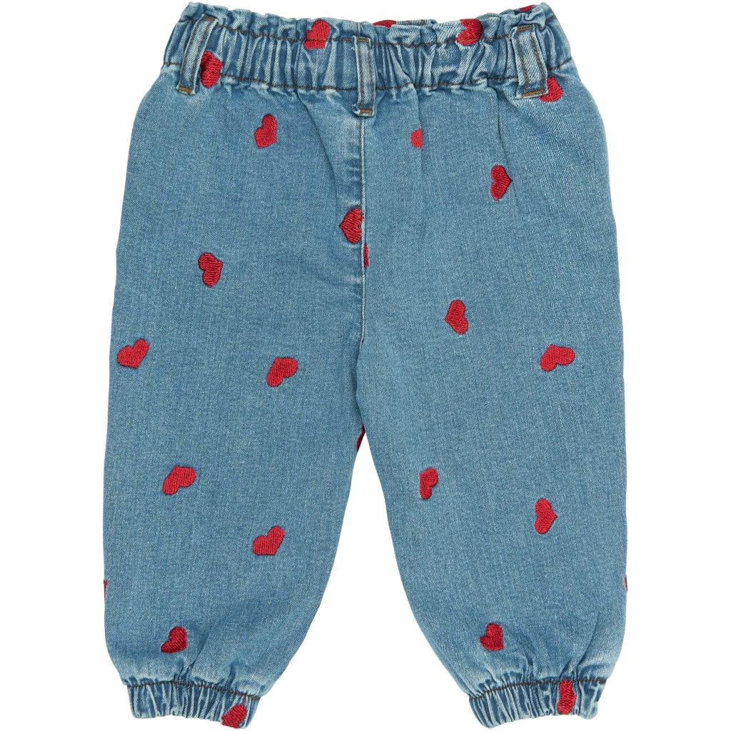 PETIT PIAO PPEva Denim Pants Bukser Light Blue Denim EMB