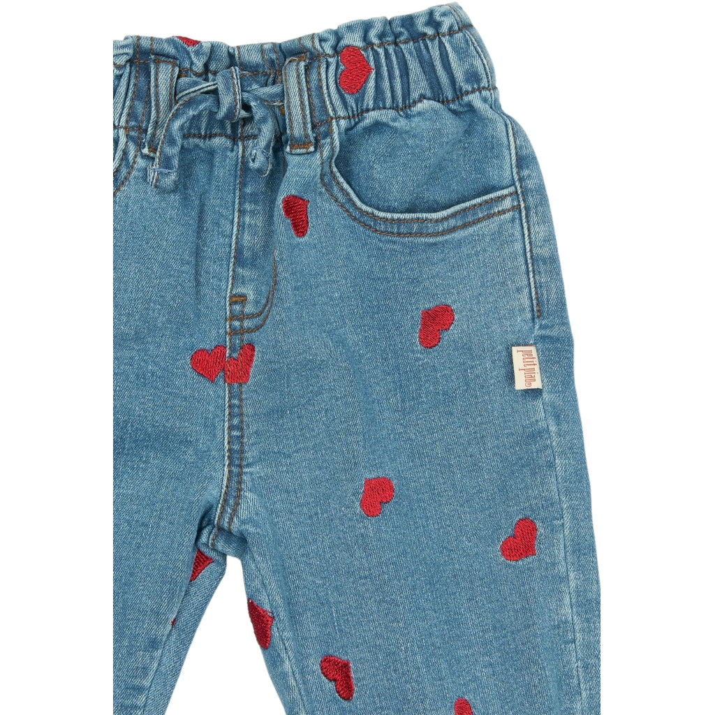 PETIT PIAO PPEva Denim Pants Bukser Light Blue Denim EMB