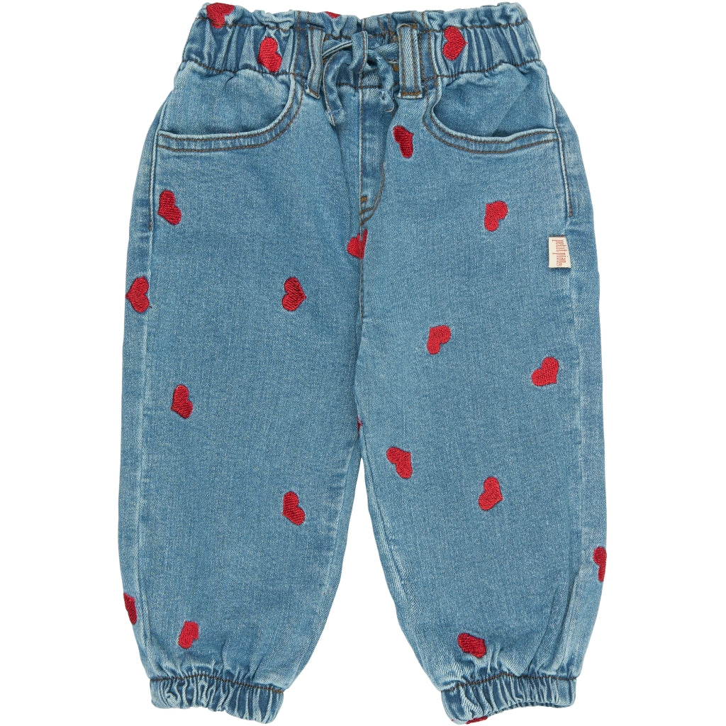 PETIT PIAO PPEva Denim Pants Bukser Light Blue Denim EMB