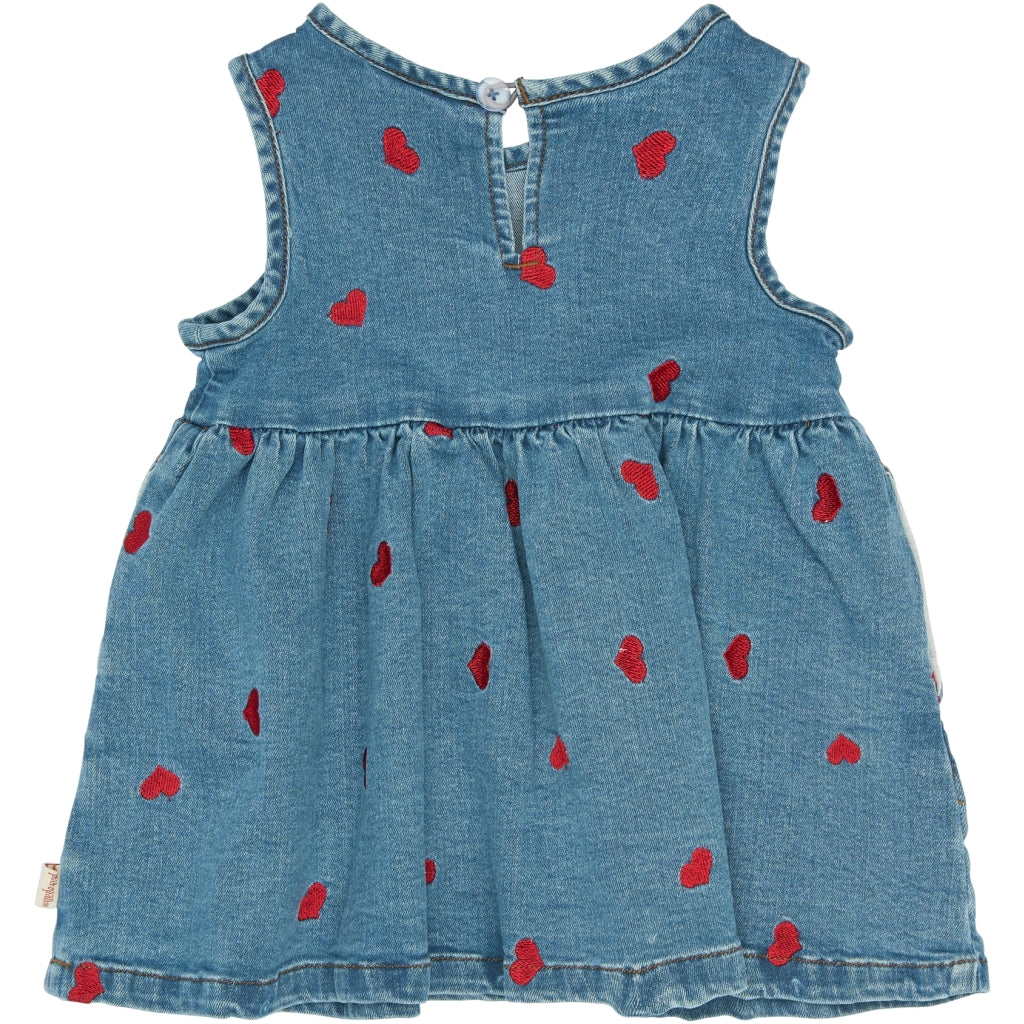 PETIT PIAO PPEva S_L Denim Dress Kjoler Light Blue Denim EMB