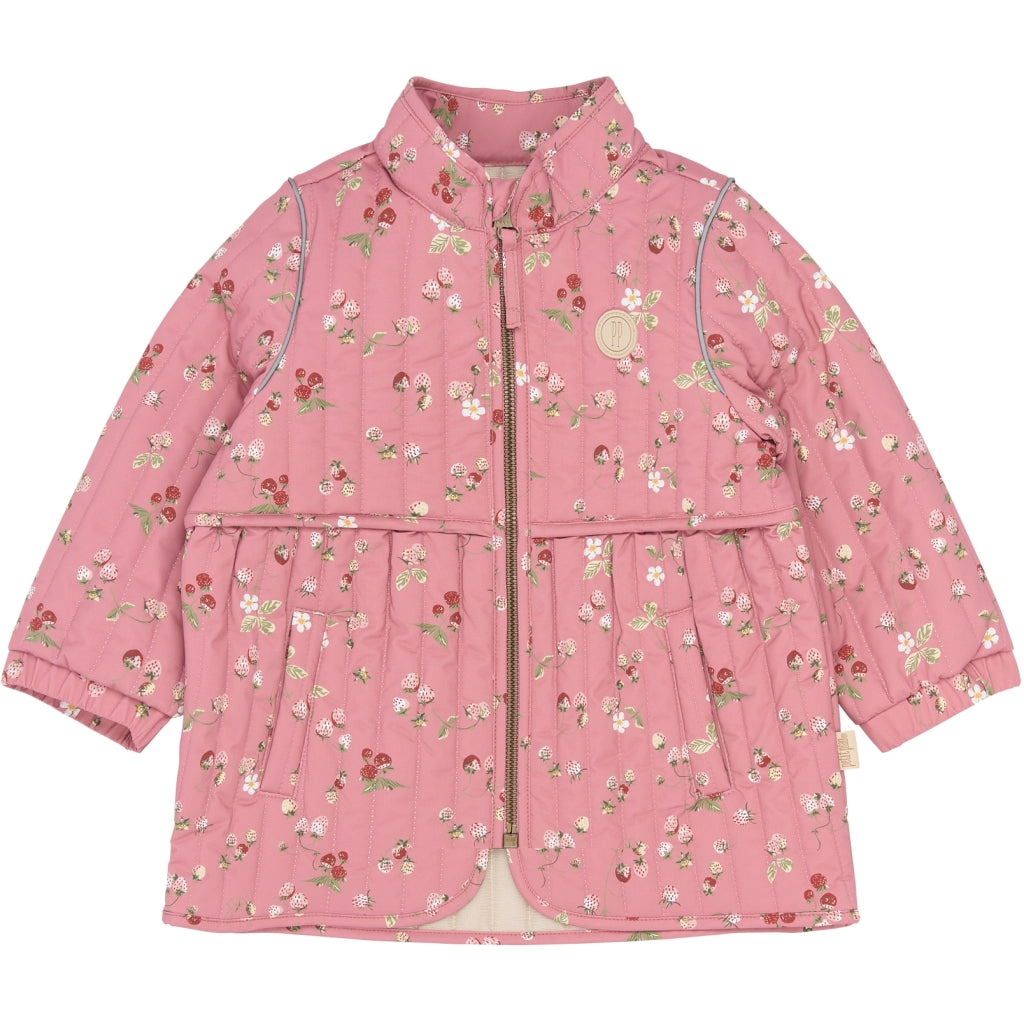 PETIT PIAO PPEver Thermo Long Jacket Termotøj Dusty Rose Strawberry AOP