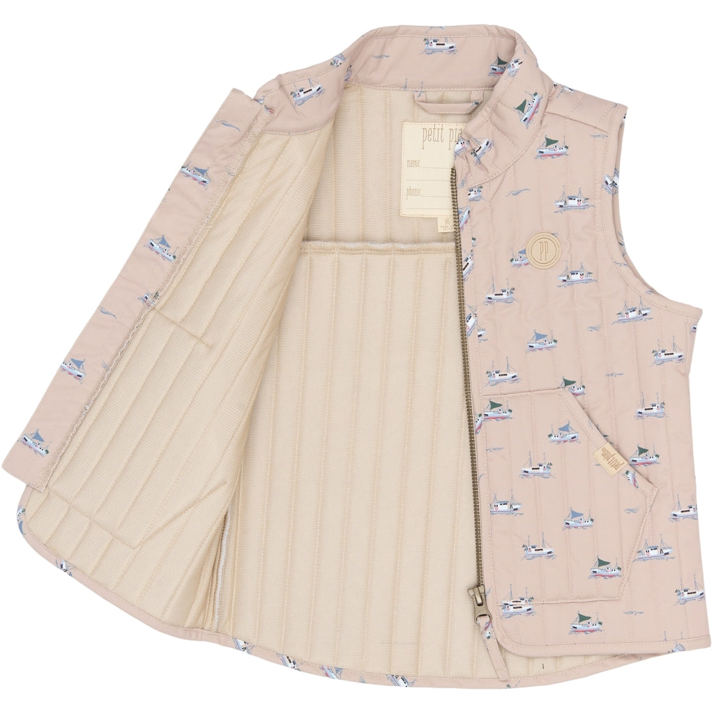 PETIT PIAO PPEver Thermo Waistcoat Termotøj Oxford Tan Boat AOP