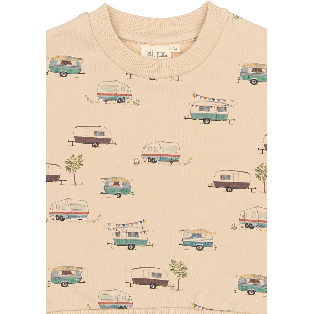 PETIT PIAO PPEvered S_S Sweat Tee T-shirt Doeskin Camper AOP