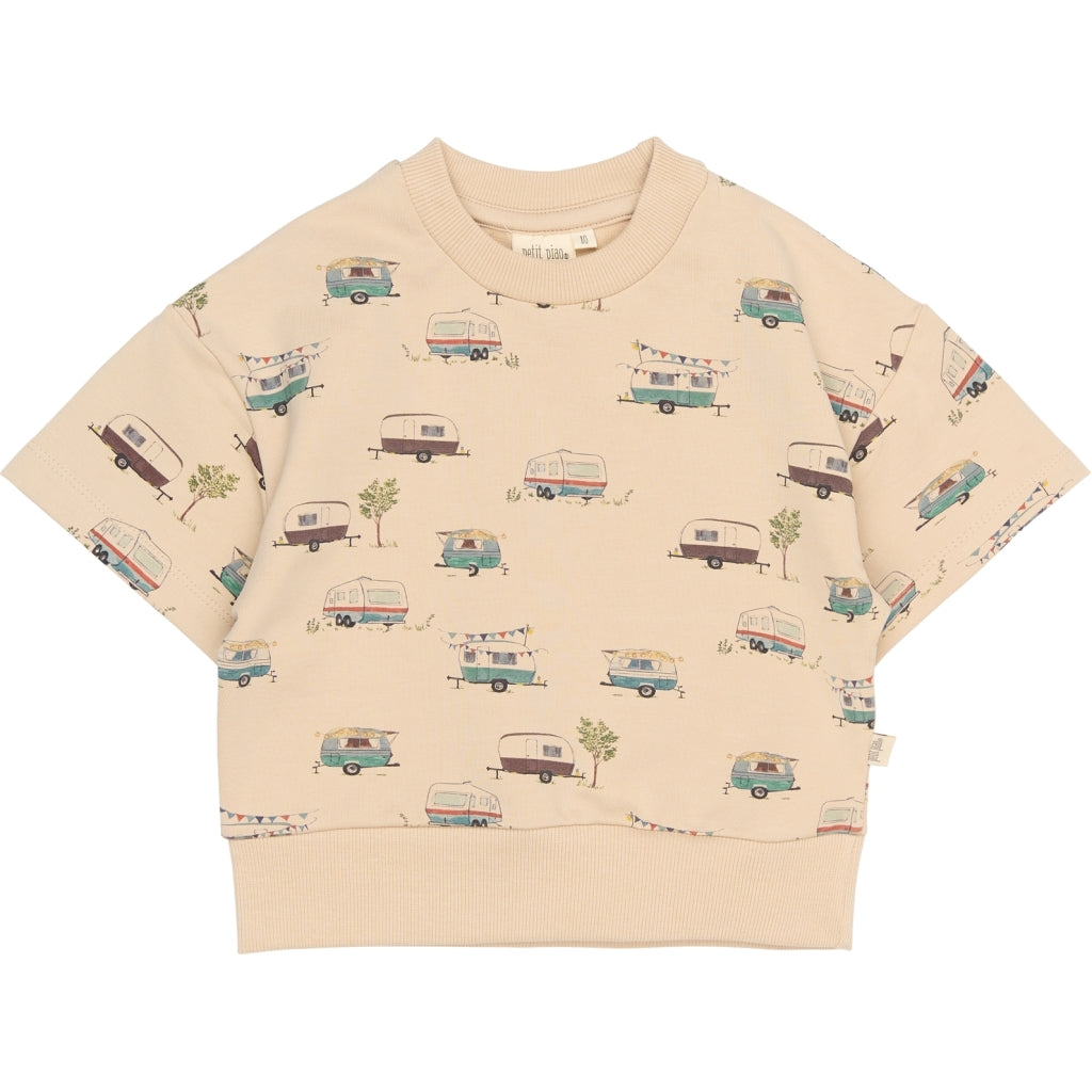 PETIT PIAO PPEvered S_S Sweat Tee T-shirt Doeskin Camper AOP