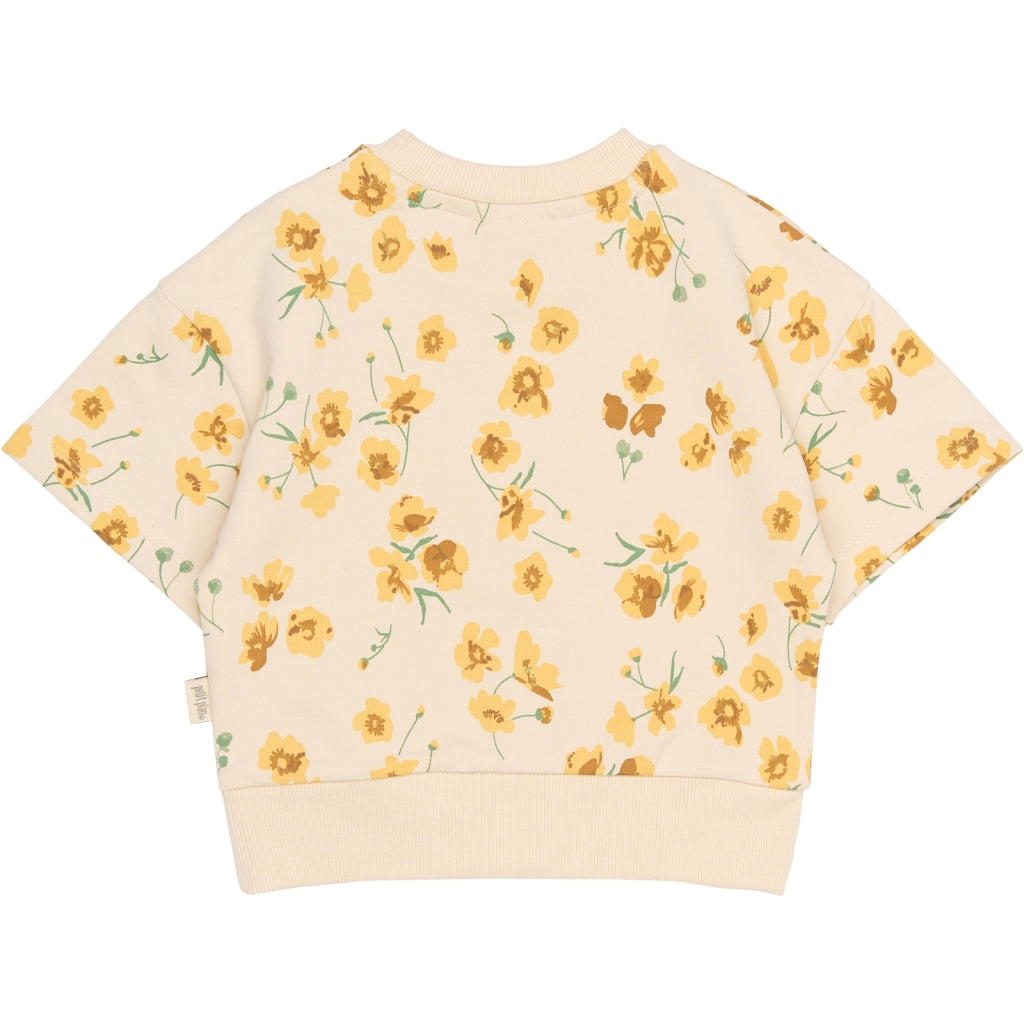 PETIT PIAO PPEydra S_S Sweat Tee T-shirt Fog Buttercup AOP