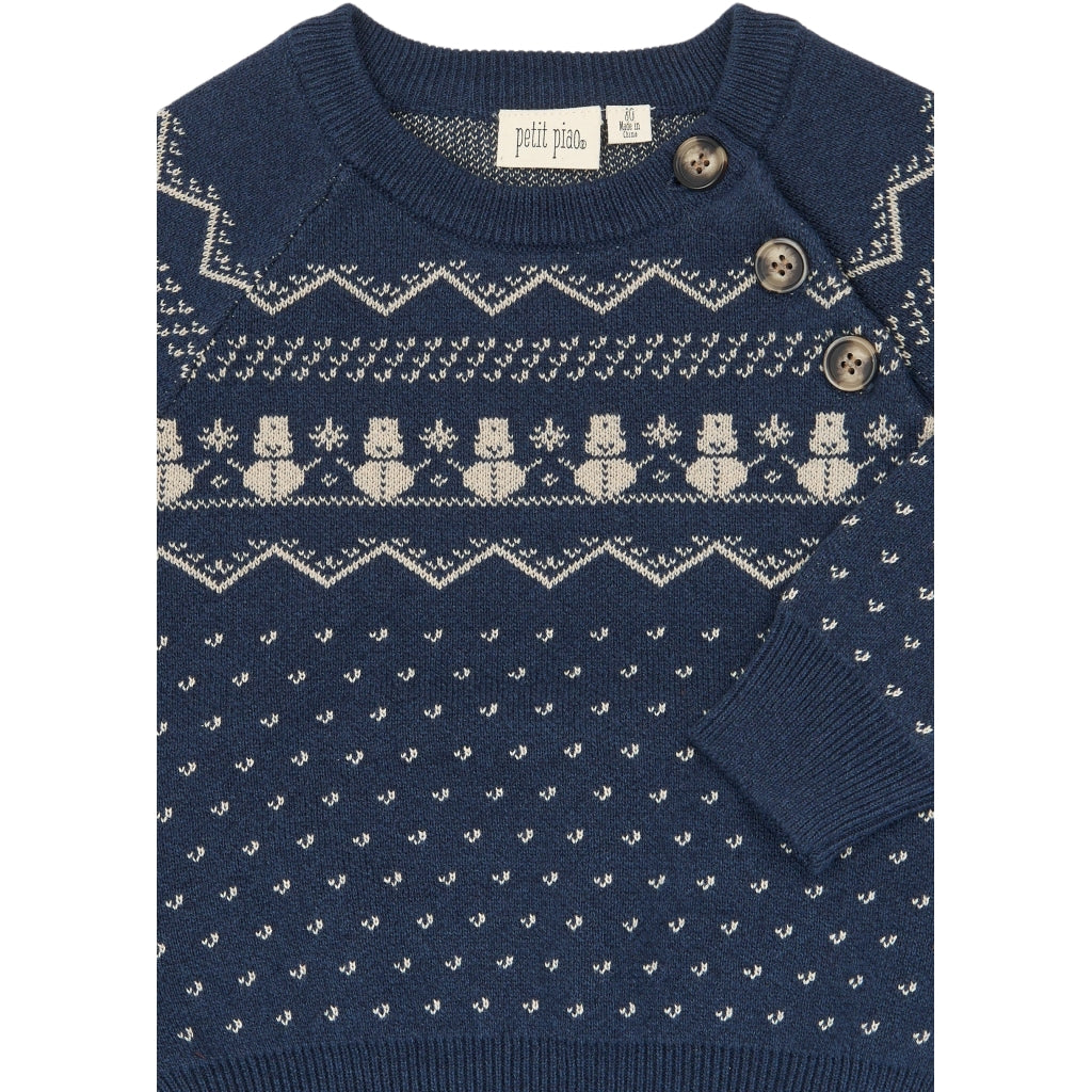 PETIT PIAO PPGarland Knit Pullover Strik Navy Blazer