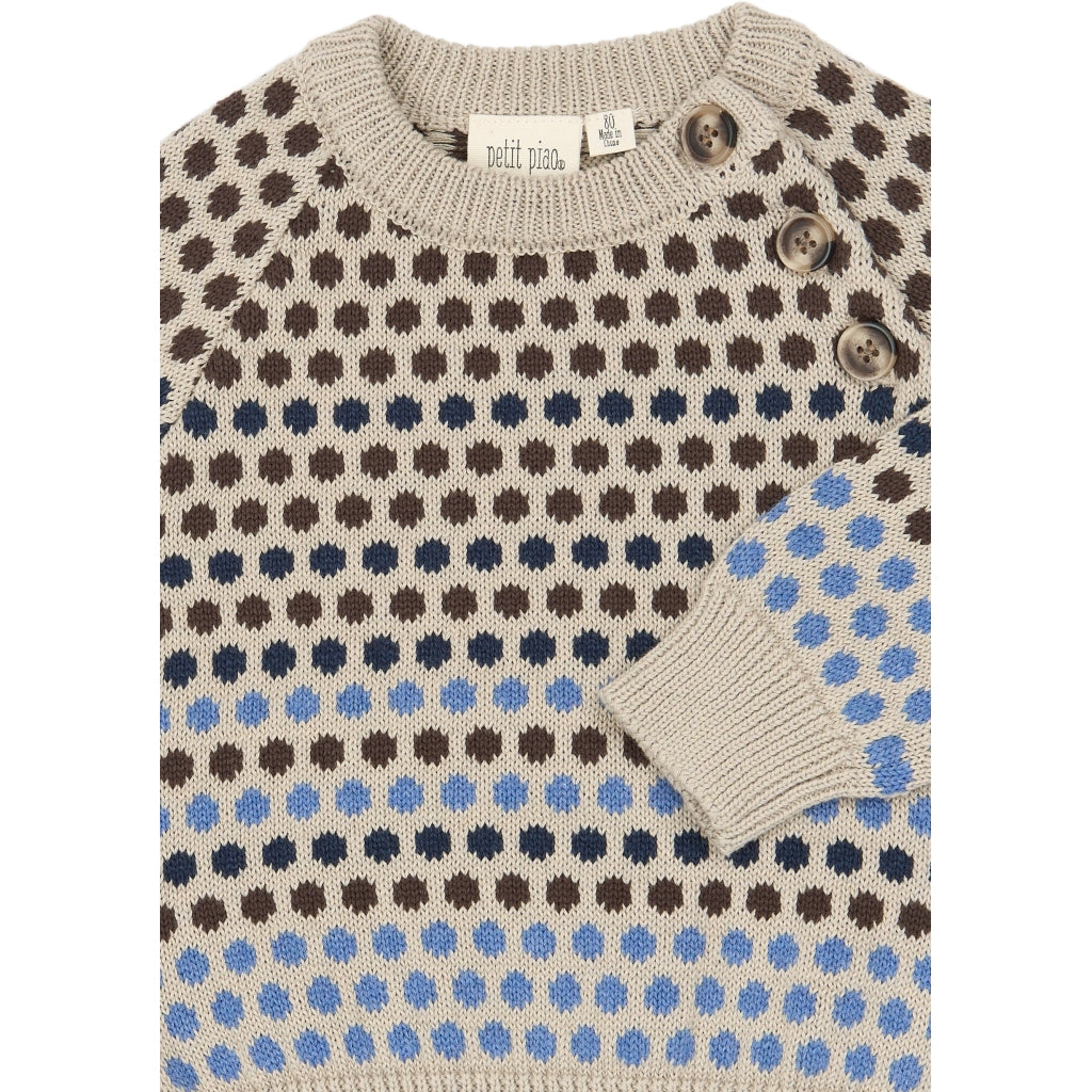 PETIT PIAO PPGeller Knit Pullover Strik Fog