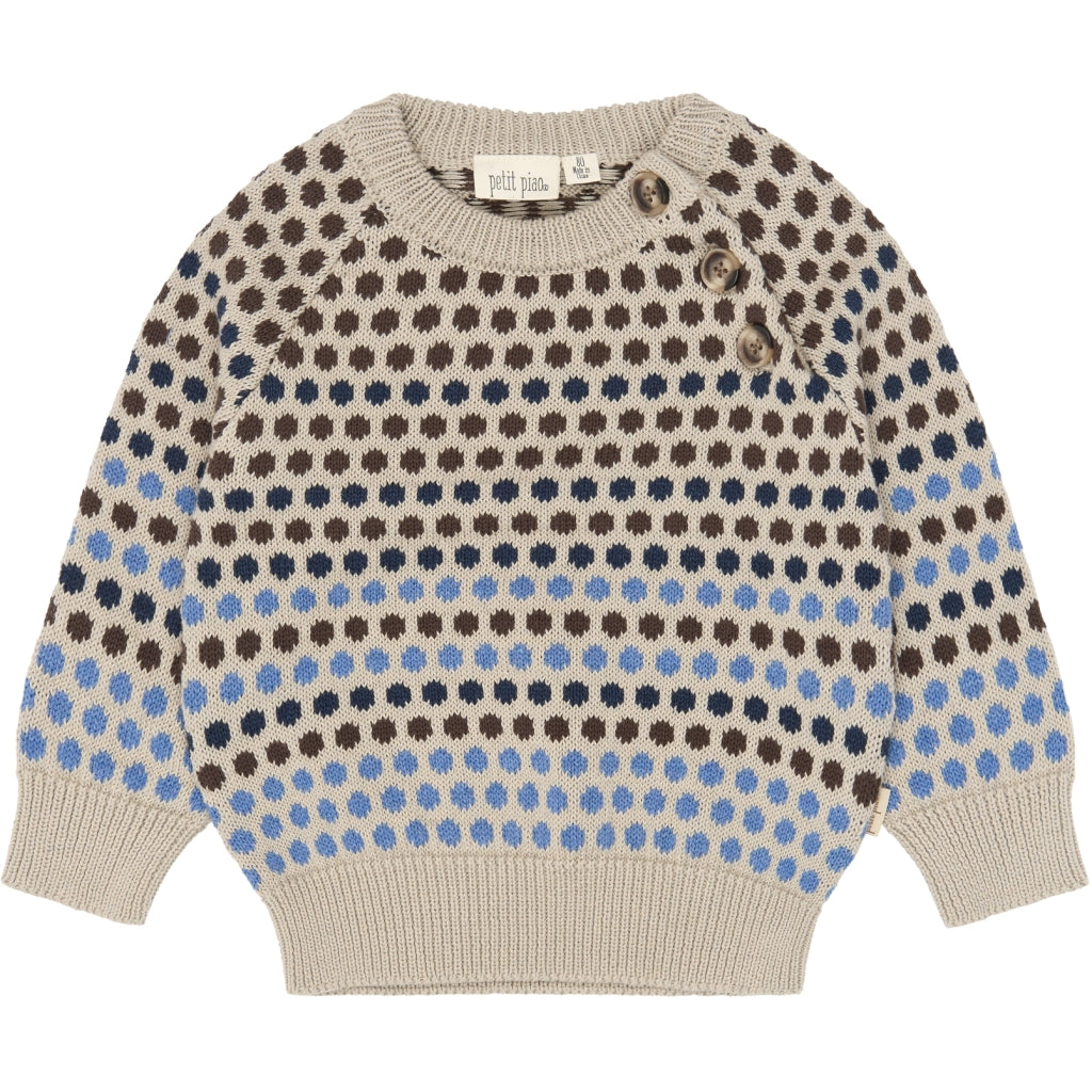 PETIT PIAO PPGeller Knit Pullover Strik Fog