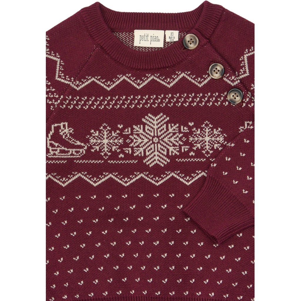 PETIT PIAO PPGinger Knit Pullover Strik Syrah