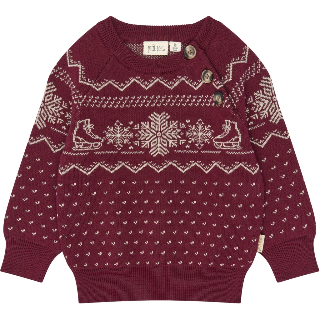 PETIT PIAO PPGinger Knit Pullover Strik Syrah