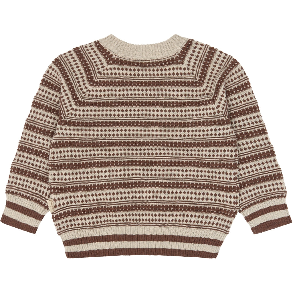 PETIT PIAO PPGirch Nordic Knit Pullover Strik Rawhide