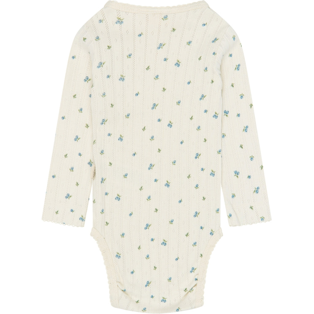 PETIT PIAO PPGracie L_S Pointelle Body Bodystockings Eggnog Blueberry AOP