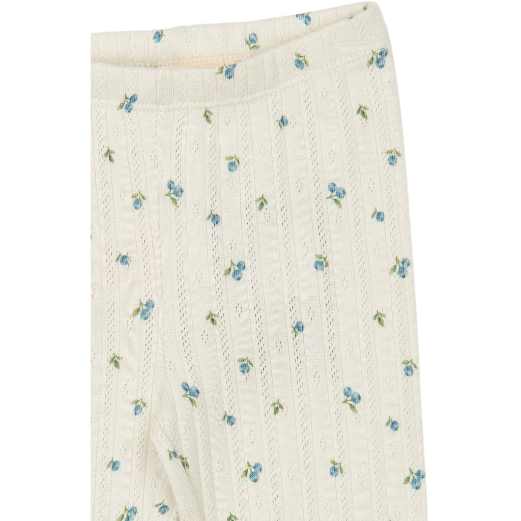 PETIT PIAO PPGracie Pointelle Leggings Leggings Eggnog Blueberry AOP