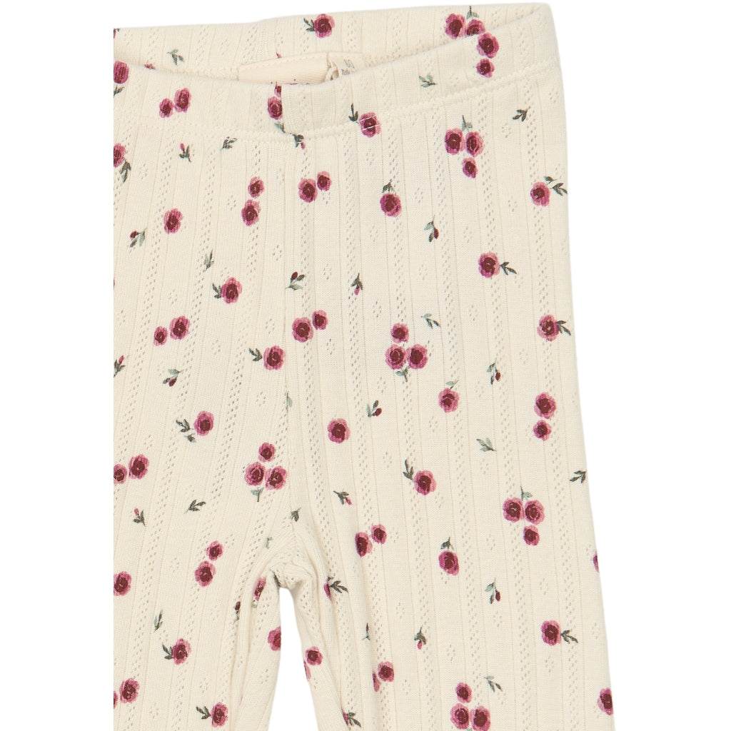 PETIT PIAO PPGracie Pointelle Leggings Leggings Eggnog Rosehip AOP