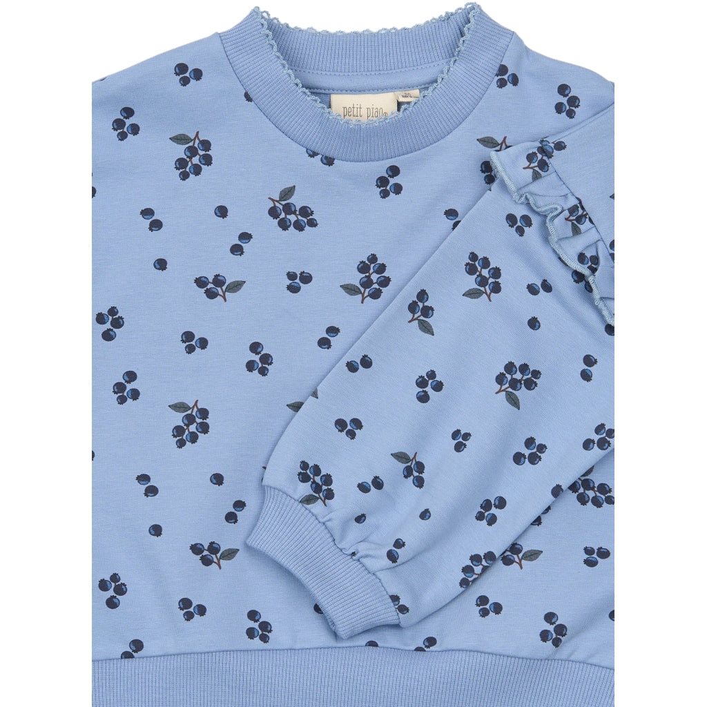 PETIT PIAO PPGween Sweatshirt Sweatshirt Stonewash Blueberry AOP
