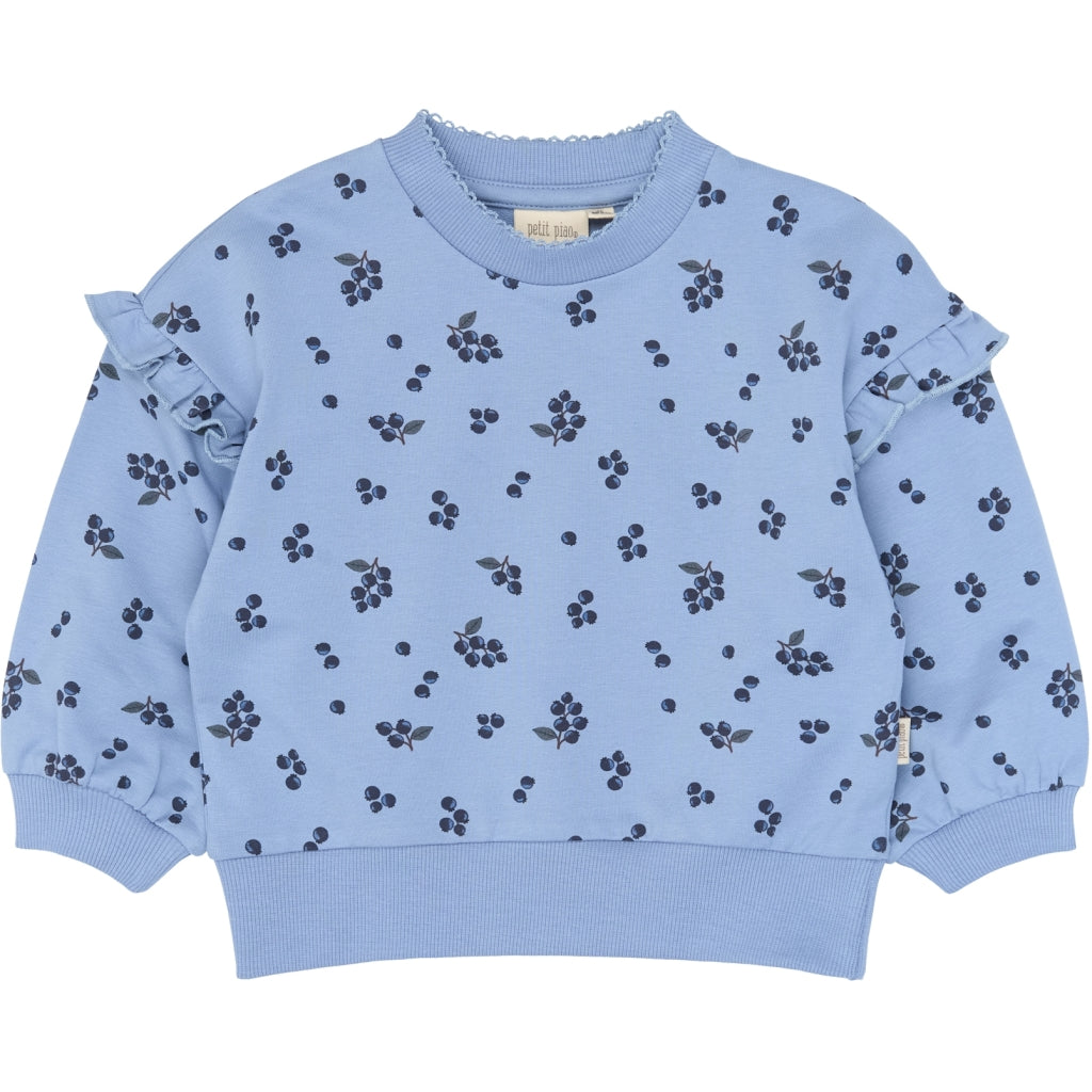 PETIT PIAO PPGween Sweatshirt Sweatshirt Stonewash Blueberry AOP