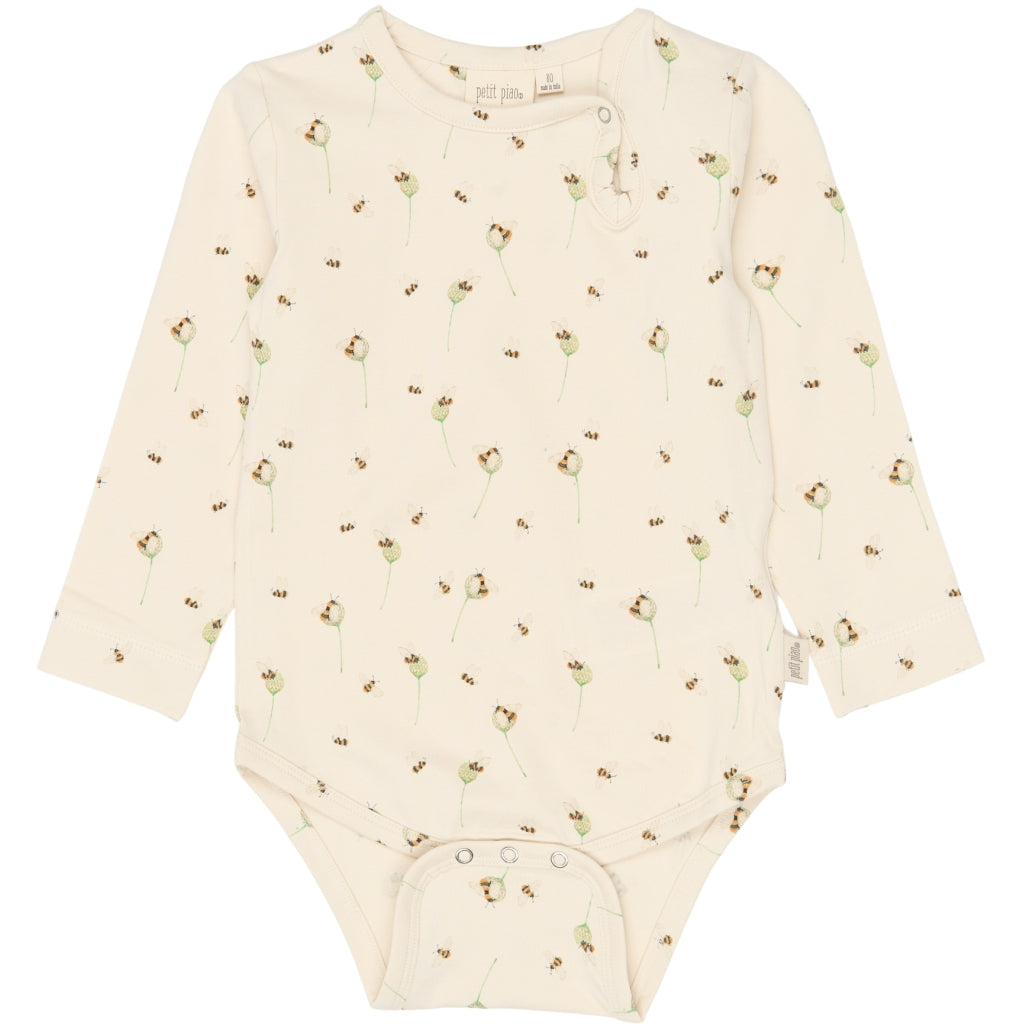 PETIT PIAO PPJubii L_S Body Bodystockings Eggnog Bee AOP