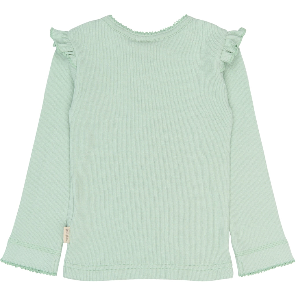 PETIT PIAO PPSea L_S Tee Langærmet bluse Frosty Green