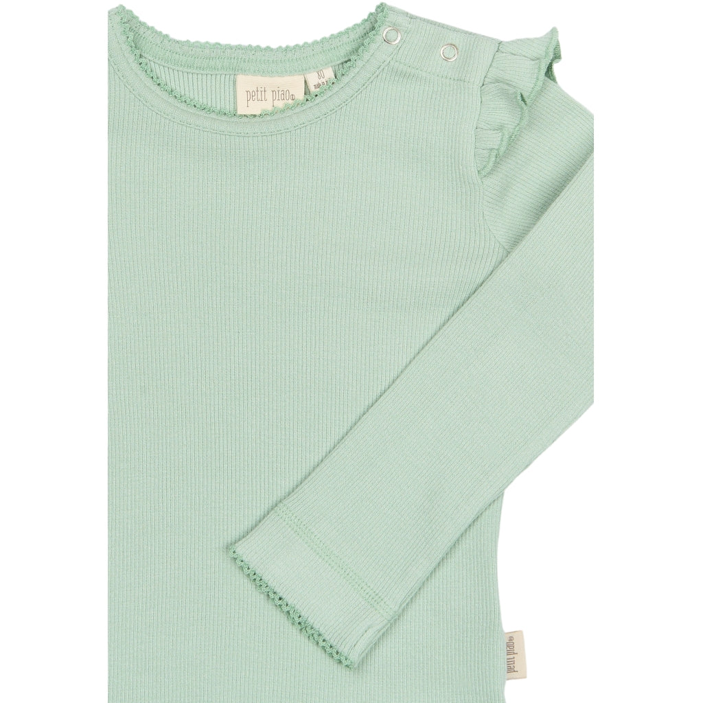 PETIT PIAO PPSea L_S Tee Langærmet bluse Frosty Green