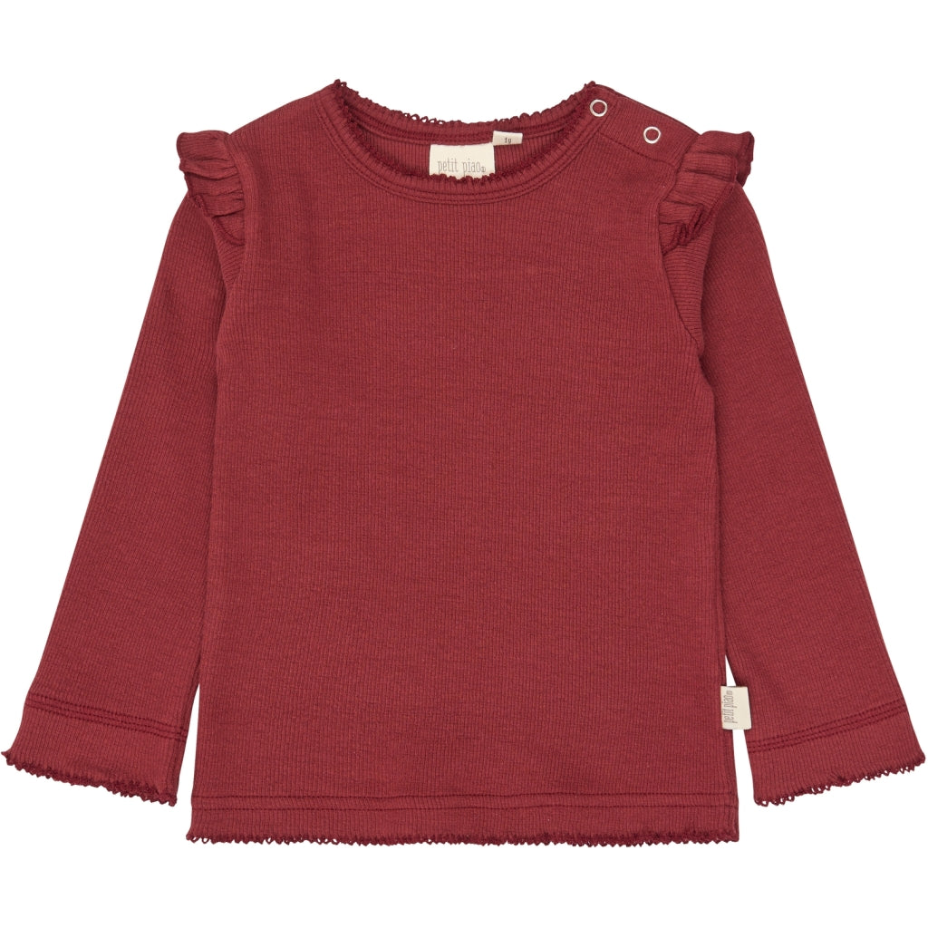 PETIT PIAO PPSea L_S Tee Langærmet bluse Syrah