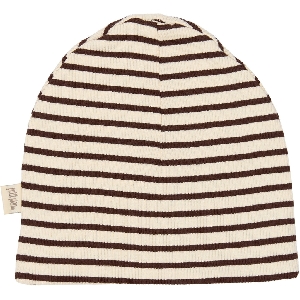 PETIT PIAO PPSky Beanie 2-Pack Huer Chestnut Striped