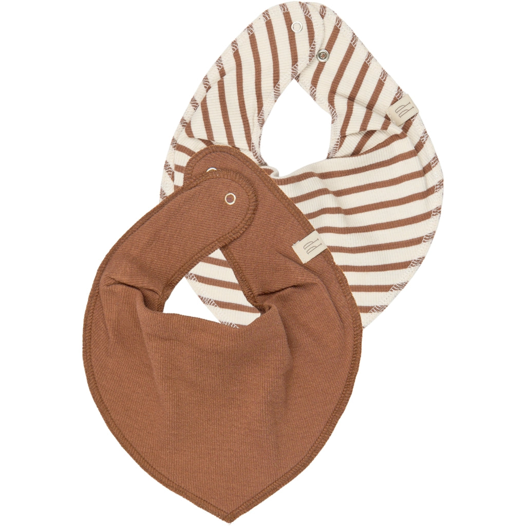 PETIT PIAO PPSky Bib 2-Pack Hagesmække og savlesmække Rawhide Striped