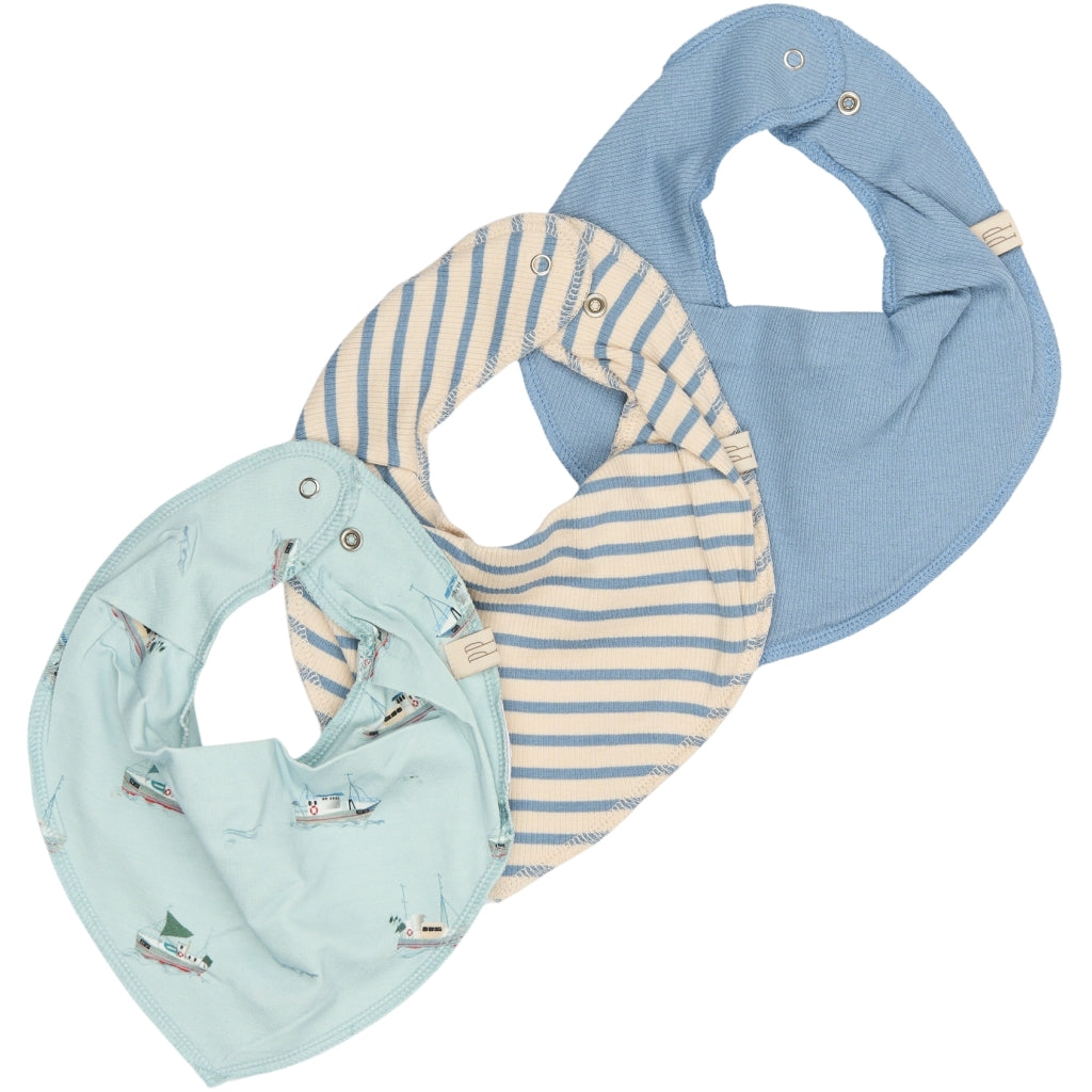 PETIT PIAO PPSky Bib 3-Pack Hagesmække og savlesmække Infinity Striped