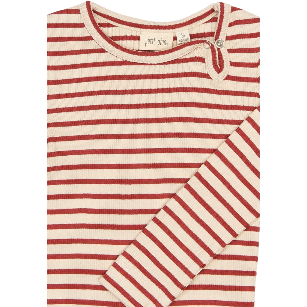 PETIT PIAO PPSky L_S Body Bodystockings Cinnabar Striped