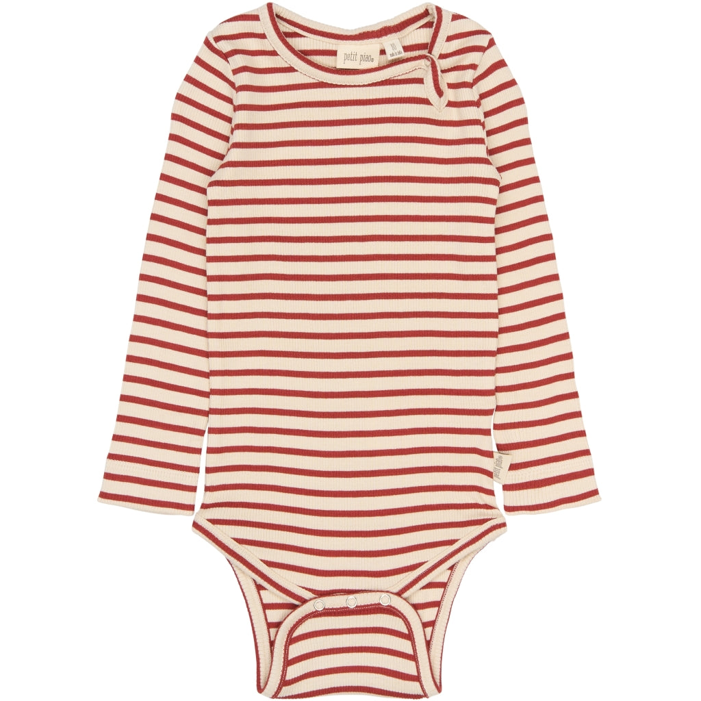 PETIT PIAO PPSky L_S Body Bodystockings Cinnabar Striped