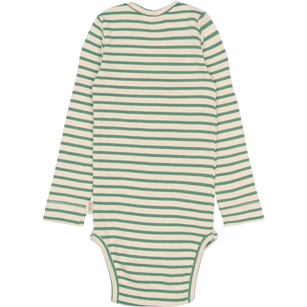 PETIT PIAO PPSky L_S Body Bodystockings Frosty Spruce Striped
