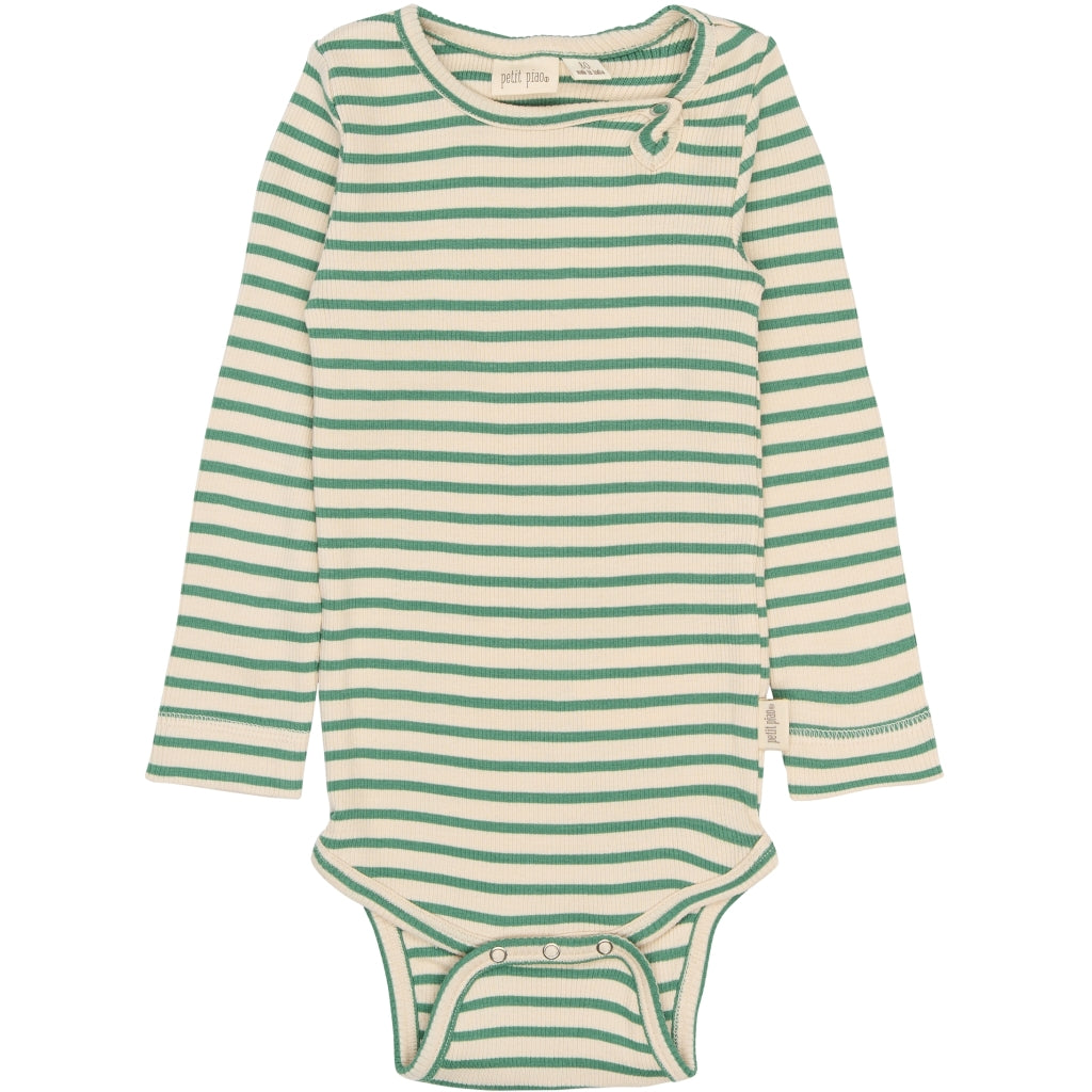 PETIT PIAO PPSky L_S Body Bodystockings Frosty Spruce Striped