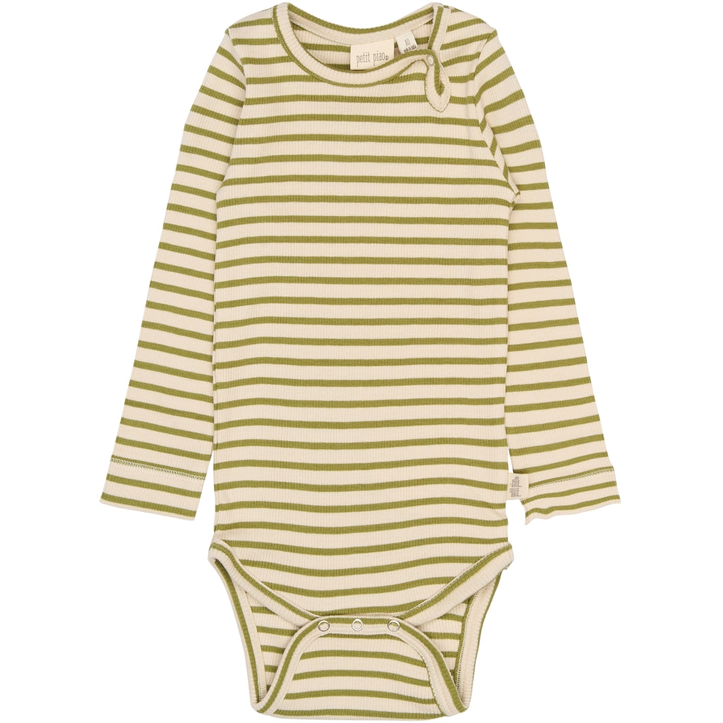 PETIT PIAO PPSky L_S Body Bodystockings Mosstone Striped